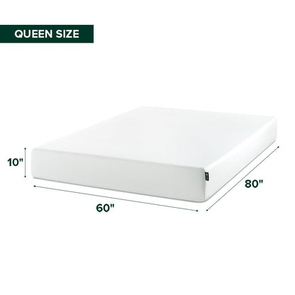 Zinus 10" Queen Green Tea Memory Foam Mattress | Medium Firm