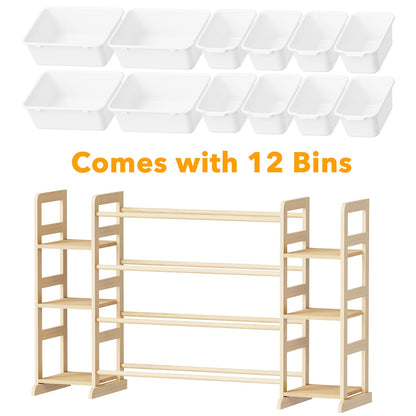 SpaceAid Kids Toy Storage Organizer, 6 Shelves & 12 Bins