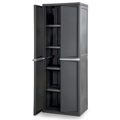 Sterilite 4-Shelf Plastic Storage Cabinet, Gray – 1 Pack