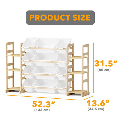 SpaceAid Kids Toy Storage Organizer, 6 Shelves & 12 Bins