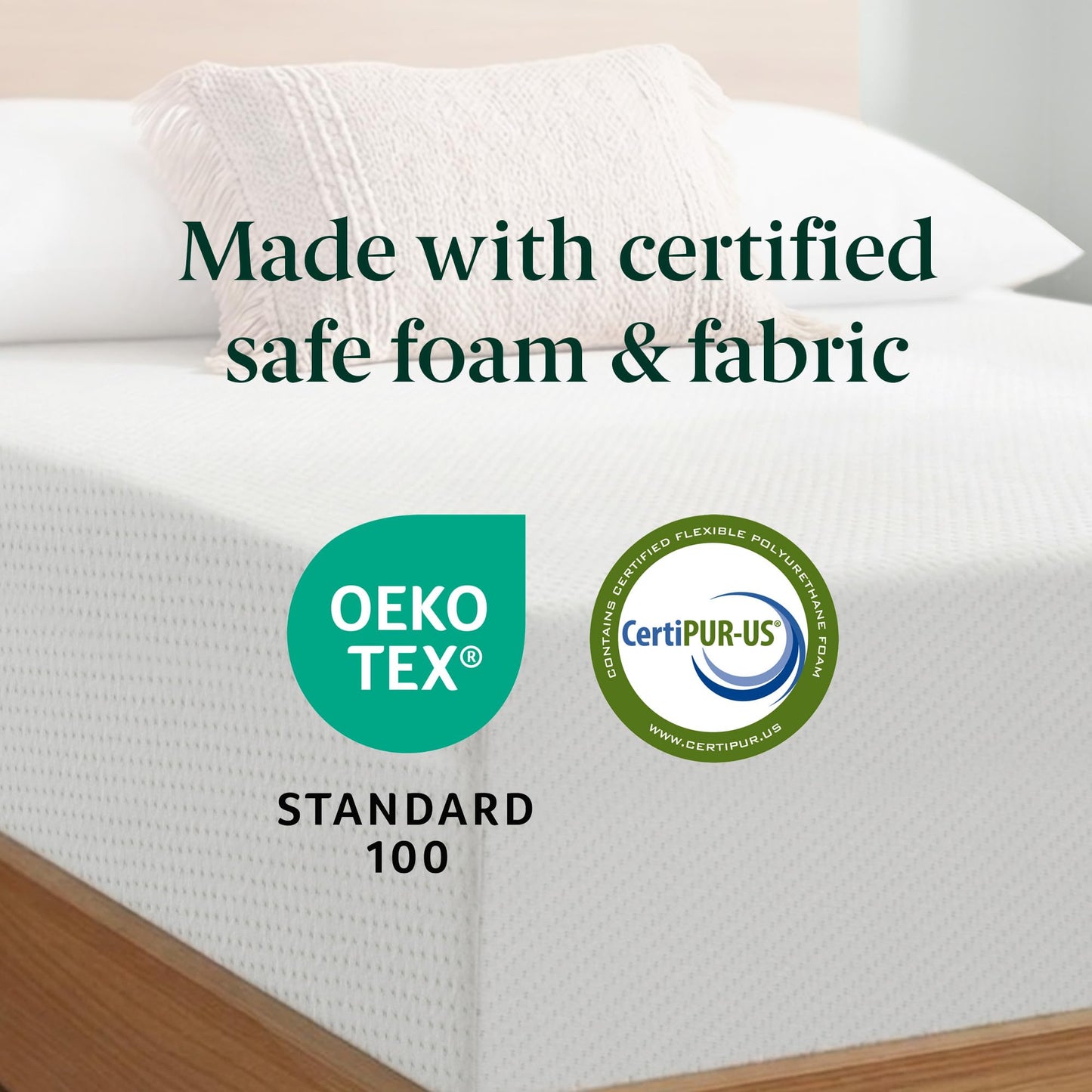 Zinus 10" Queen Green Tea Memory Foam Mattress | Medium Firm