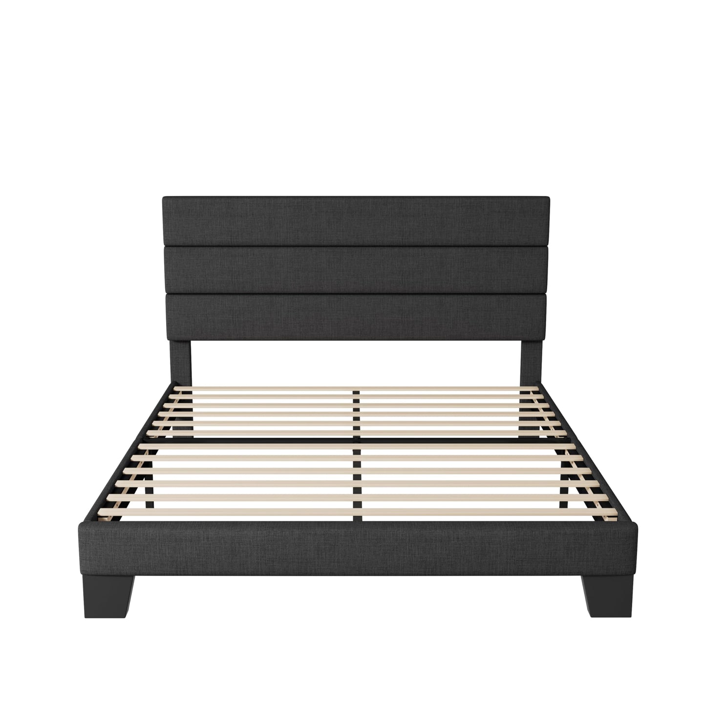 Allewie Queen Platform Bed Frame with Upholstered Headboard