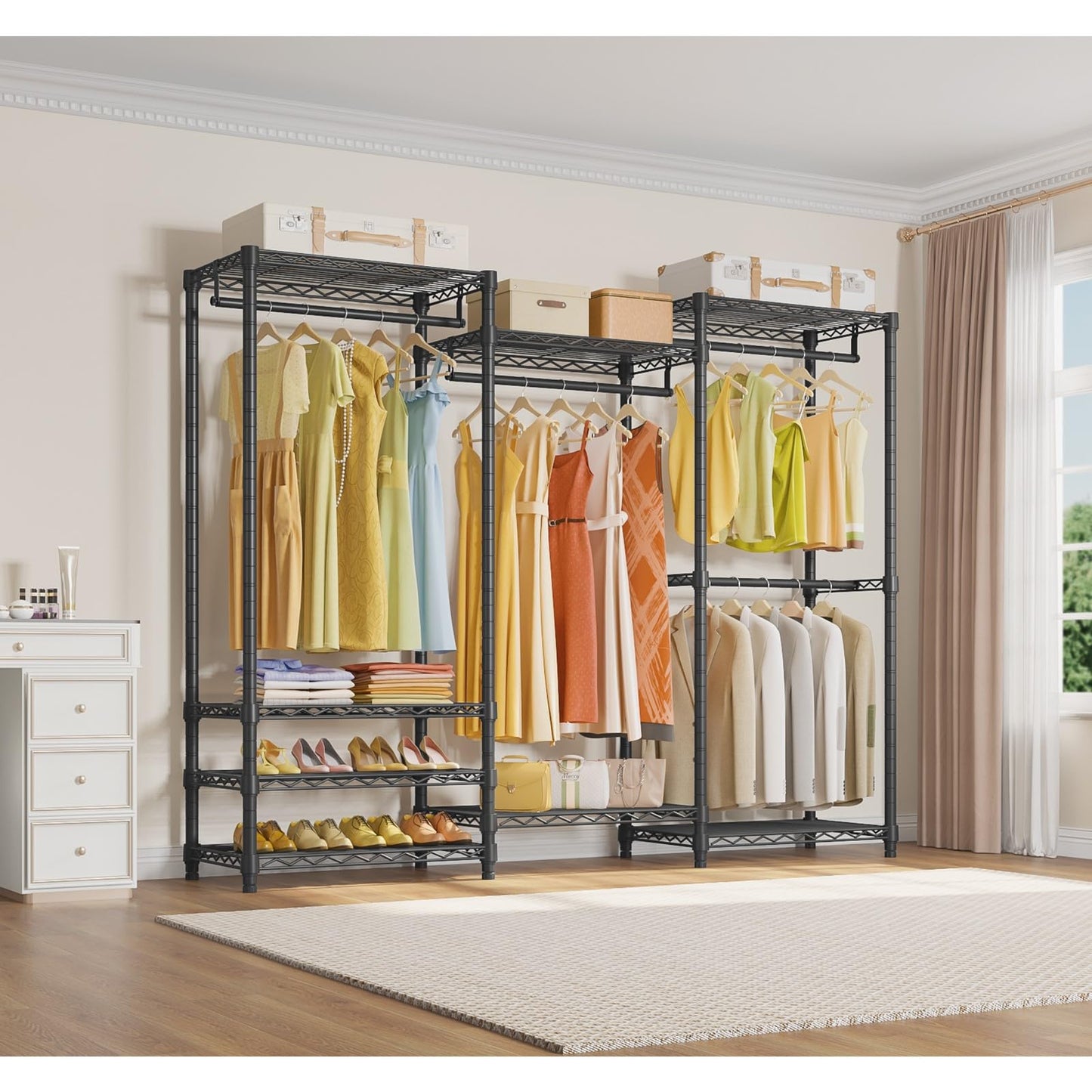 VIPEK V5 Heavy Duty Freestanding Clothes Rack, 890 LBS, Black
