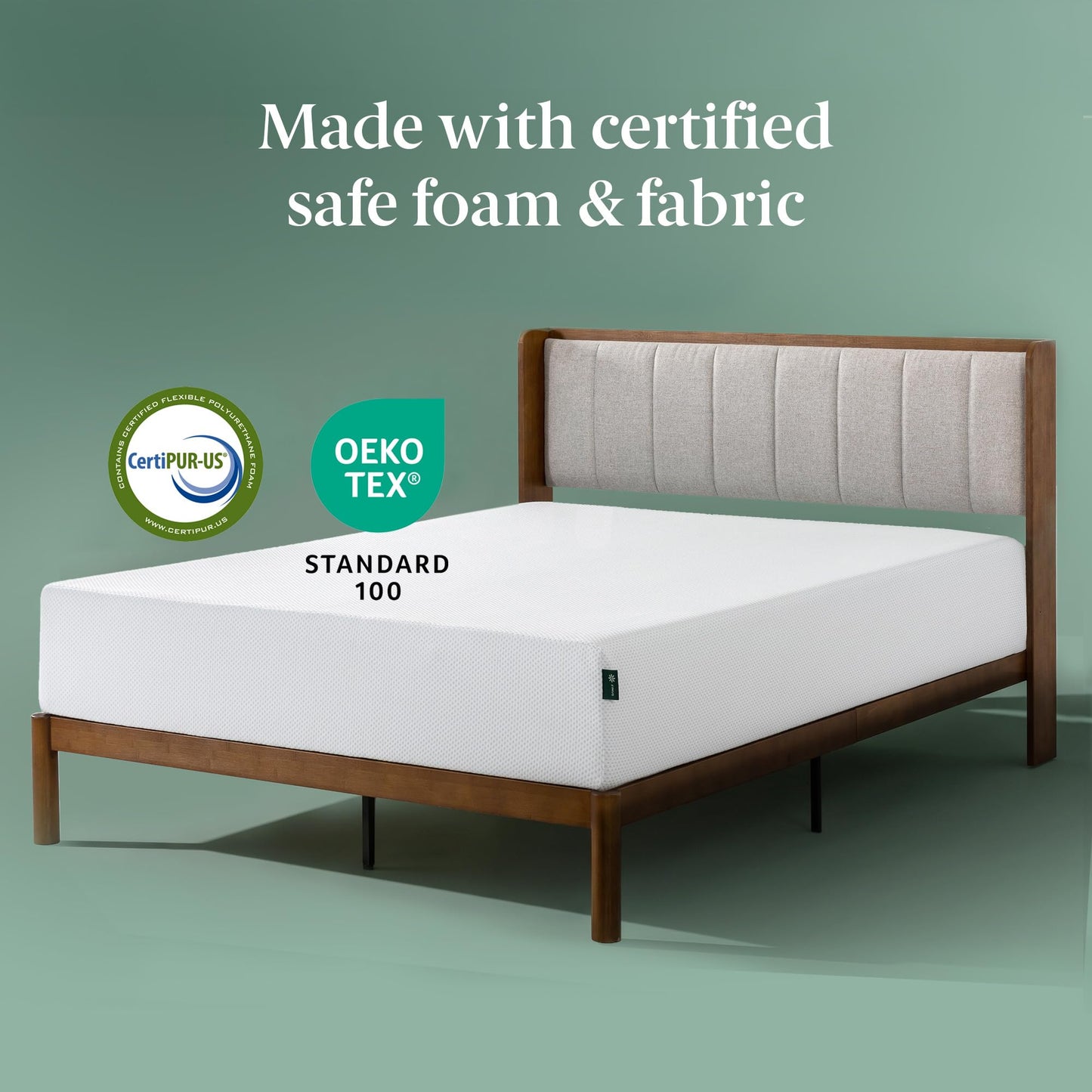 Zinus 10" Full Green Tea Cooling Memory Foam Mattress, Medium