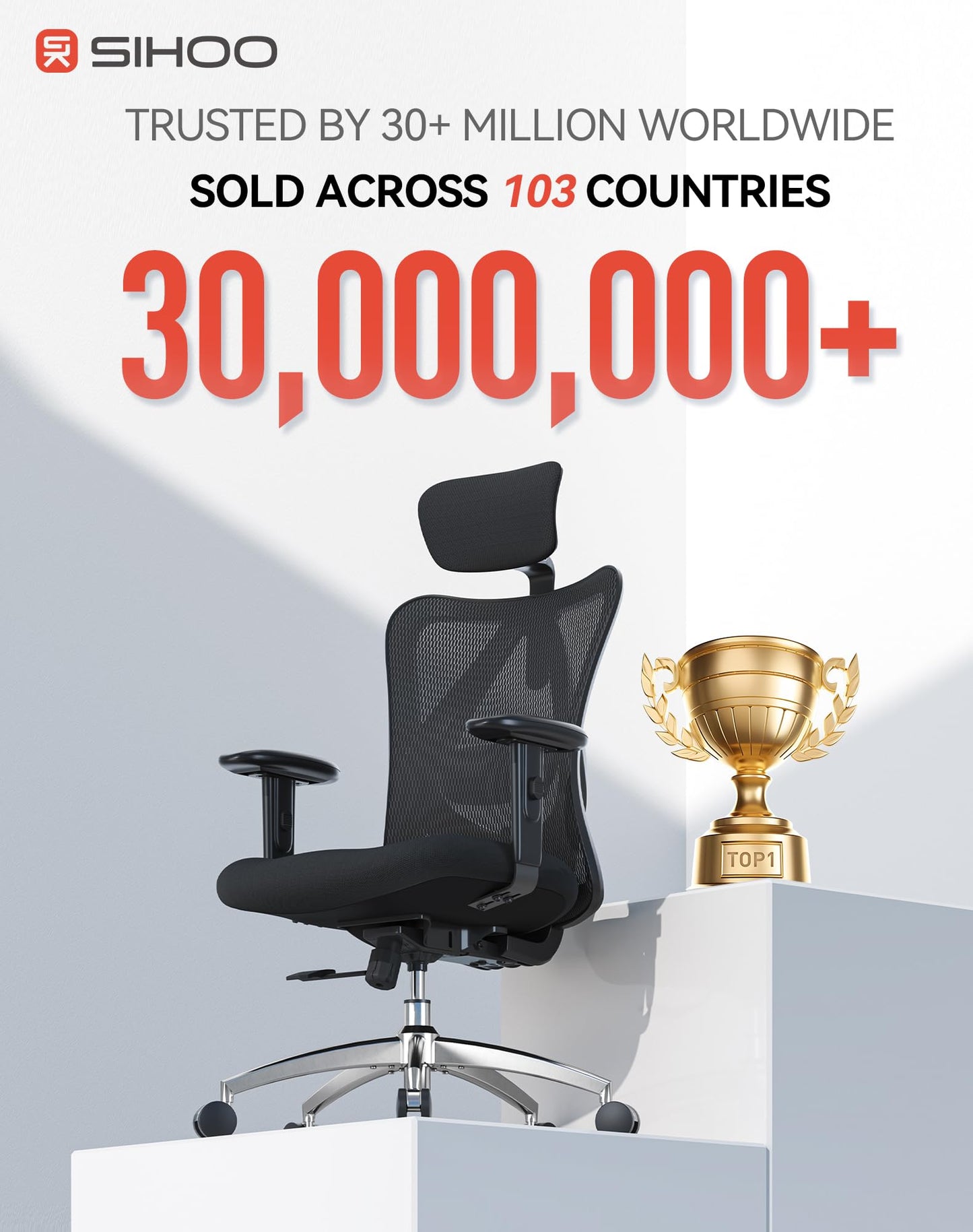 SIHOO M18 Ergonomic Mesh Office Chair with Headrest & Lumbar