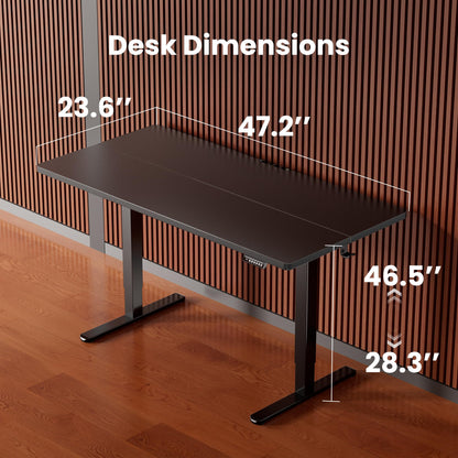 ErGear 48x24" Electric Height Adjustable Standing Desk – Black
