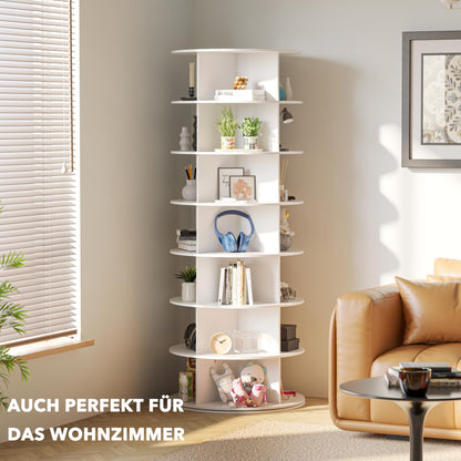 SpaceAid 7-Tier Rotating Shoe Rack Tower, 360° Lazy Susan