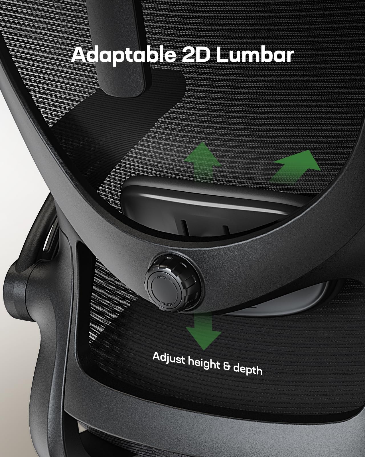 Marsail Ergonomic High Back Mesh Office Chair with 3D Armrests, Black