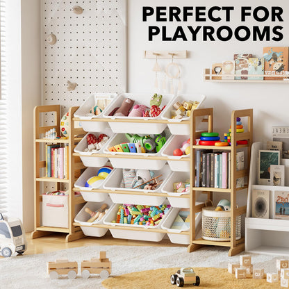SpaceAid Kids Toy Storage Organizer, 6 Shelves & 12 Bins