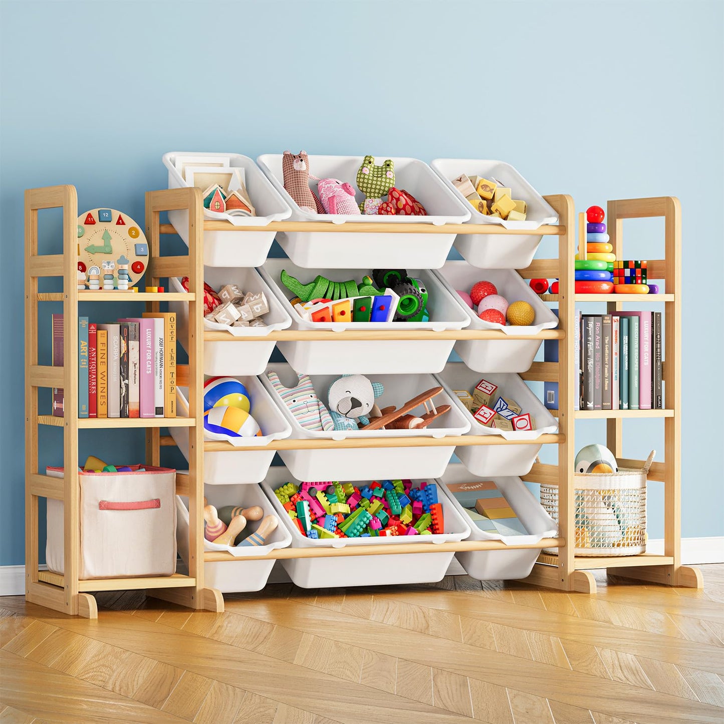 SpaceAid Kids Toy Storage Organizer, 6 Shelves & 12 Bins
