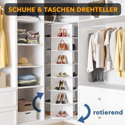 SpaceAid 7-Tier Rotating Shoe Rack Tower, 360° Lazy Susan