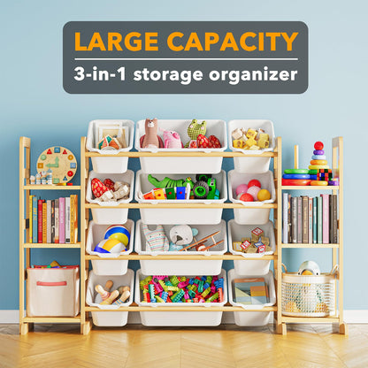 SpaceAid Kids Toy Storage Organizer, 6 Shelves & 12 Bins