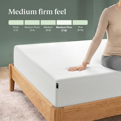 Zinus 10" Queen Green Tea Memory Foam Mattress | Medium Firm