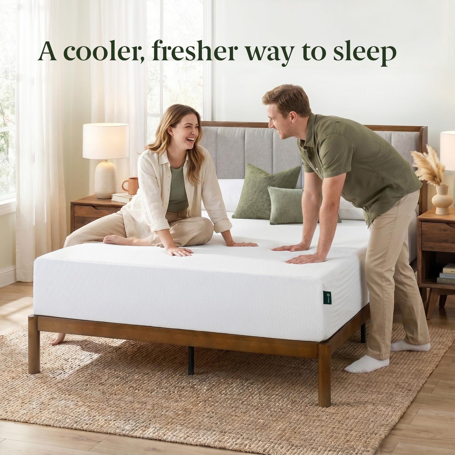 Zinus 10" Full Green Tea Cooling Memory Foam Mattress, Medium
