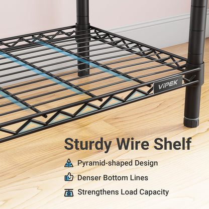 VIPEK V5 Heavy Duty Freestanding Clothes Rack, 890 LBS, Black