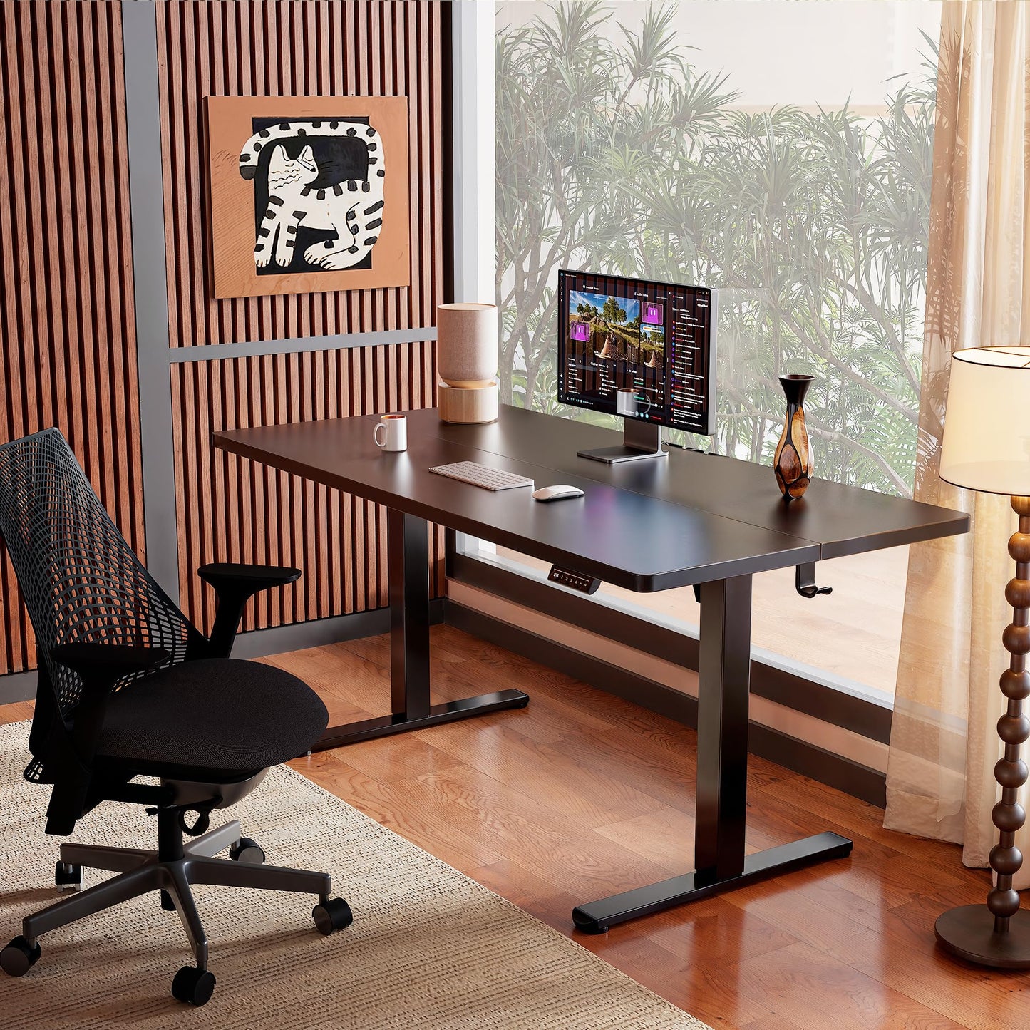 ErGear 48x24" Electric Height Adjustable Standing Desk – Black